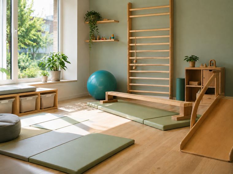 Bewegungsraum mit Sprossenwand